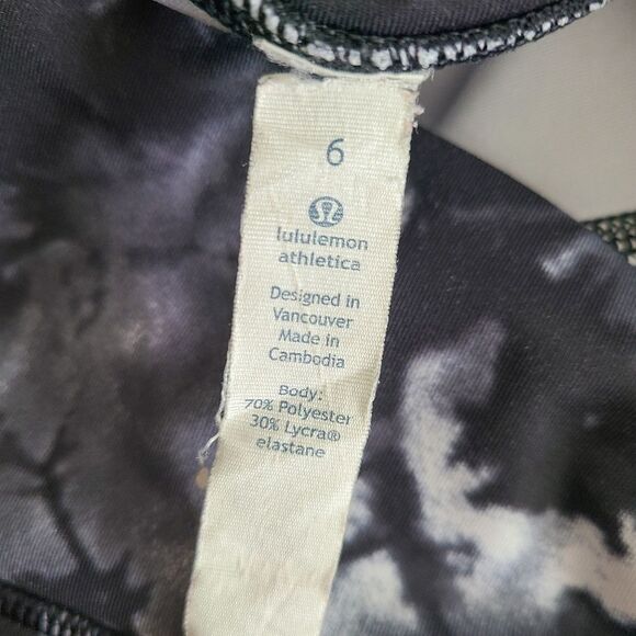 Lululemon Sun Runner Crops Gray Black Size 6 - Picture 7 of 8